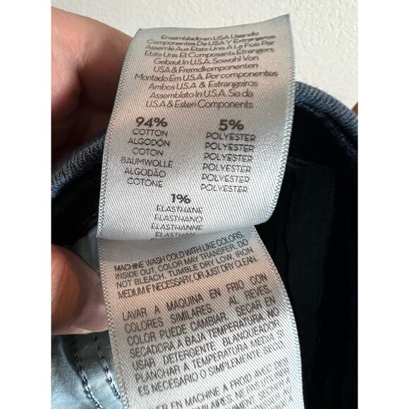 Mother The Looker Ankle Fray Invitation Only Blue Denim Skinny Jeans Size 26 - Picture 14 of 14